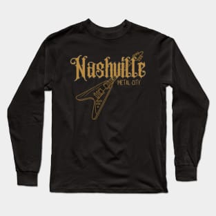 Nashville, Metal City Long Sleeve T-Shirt